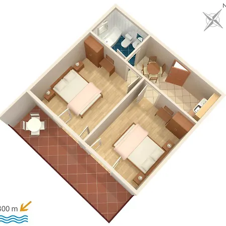 Apartments And Rooms With Parking Space Brela, Makarska - 2717 Gasthof